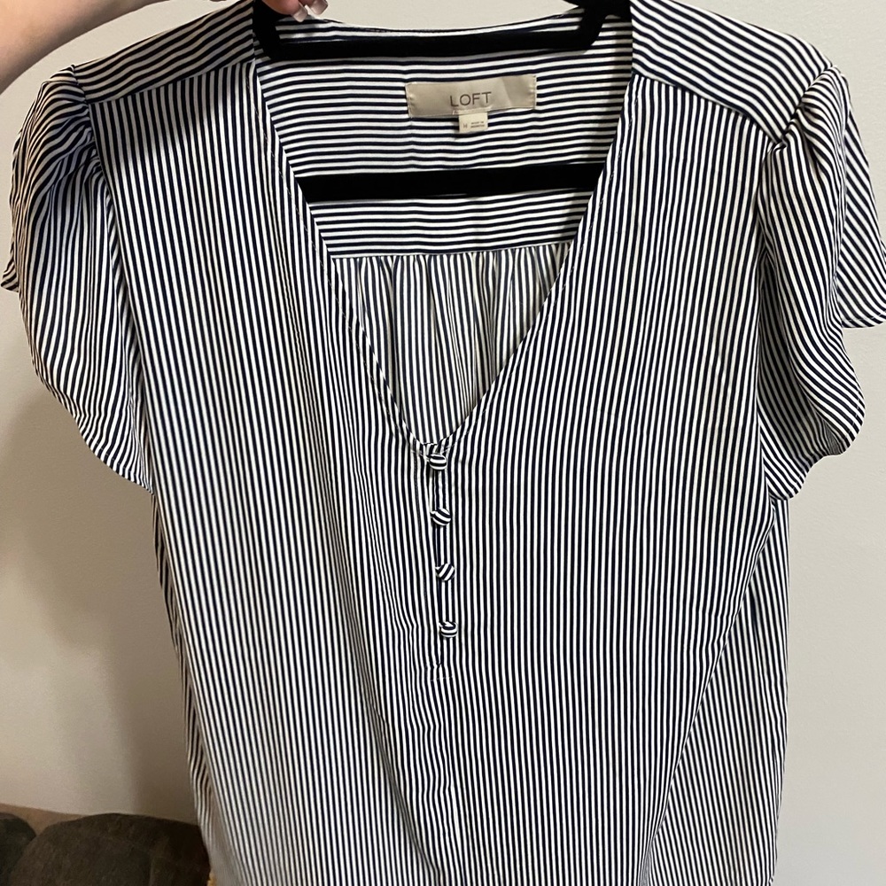 LOFT Striped blouse